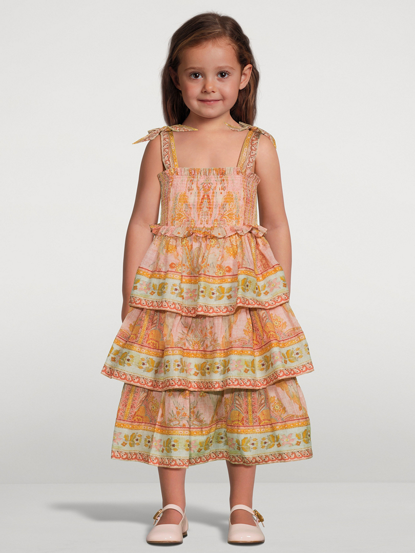 ZIMMERMANN Wylie Tiered Shirred Dress | Holt Renfrew
