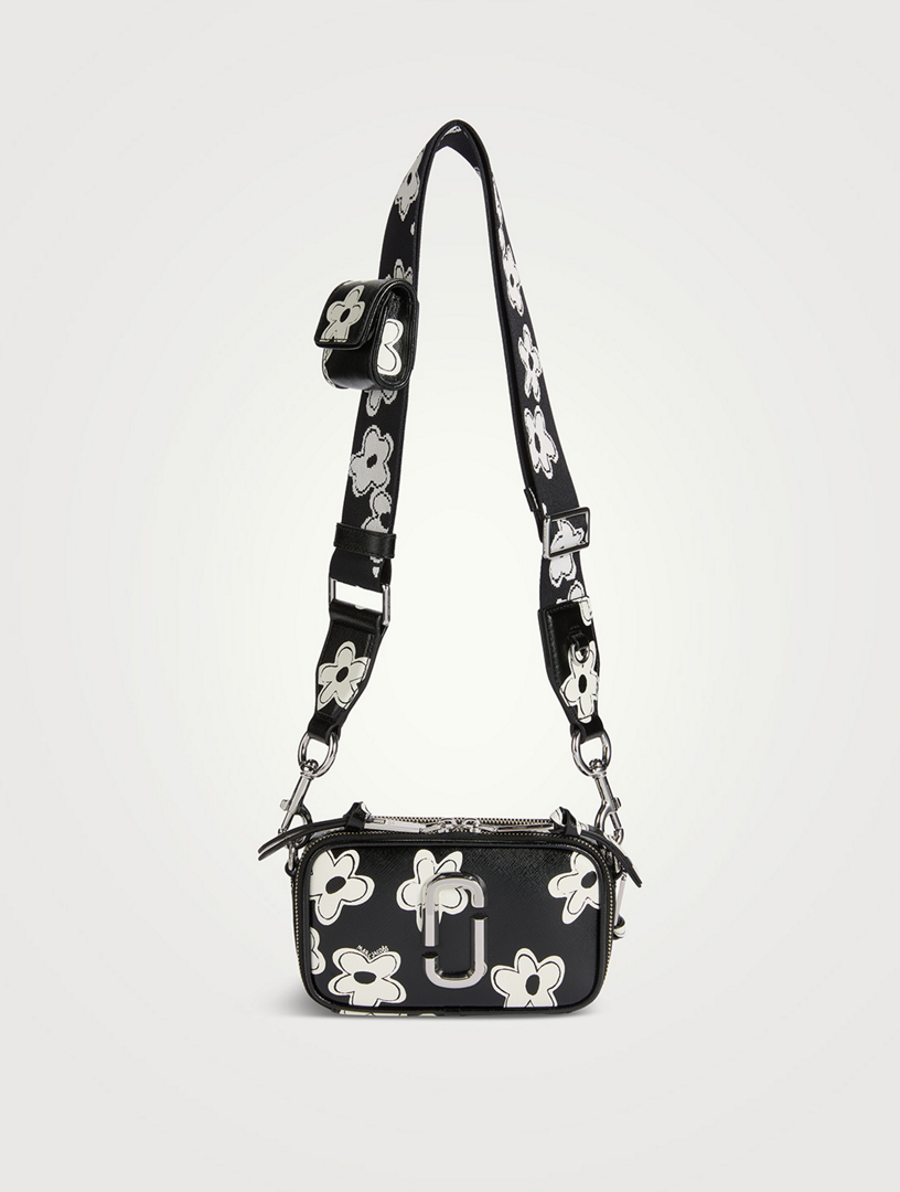 The Snapshot Leather Camera Bag In Daisy Print