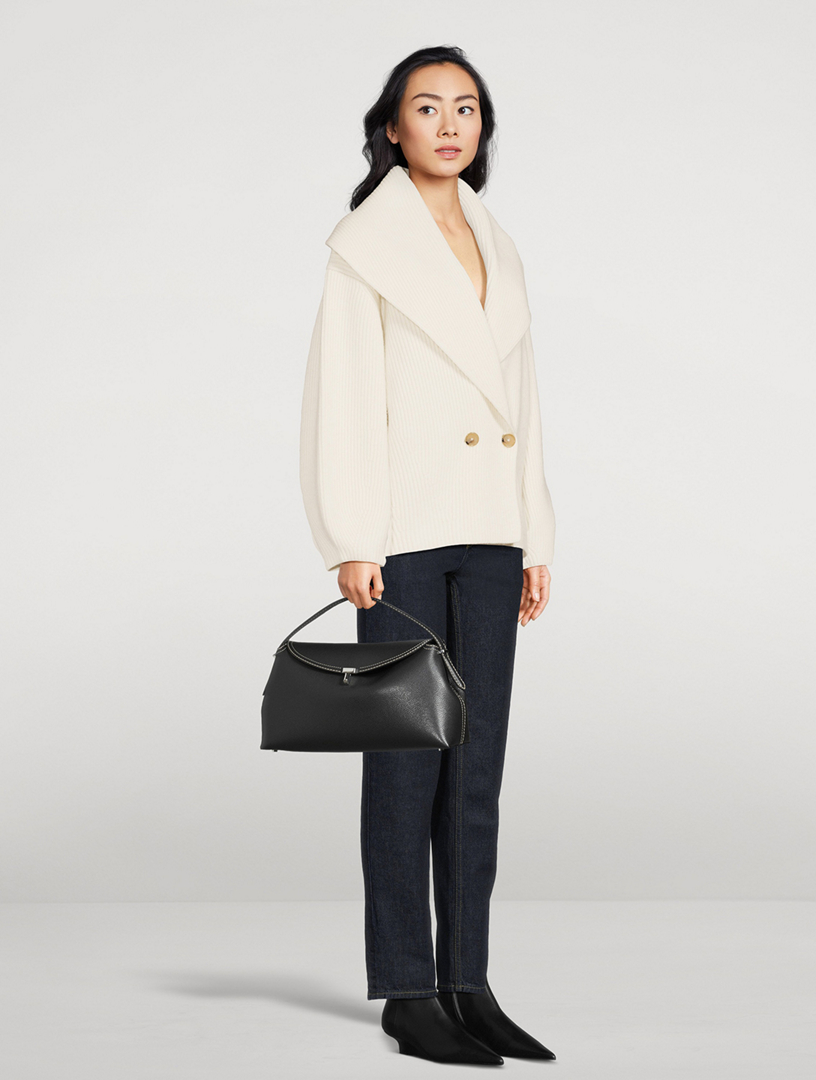 TOTEME T-Lock Leather Top Handle Bag | Holt Renfrew