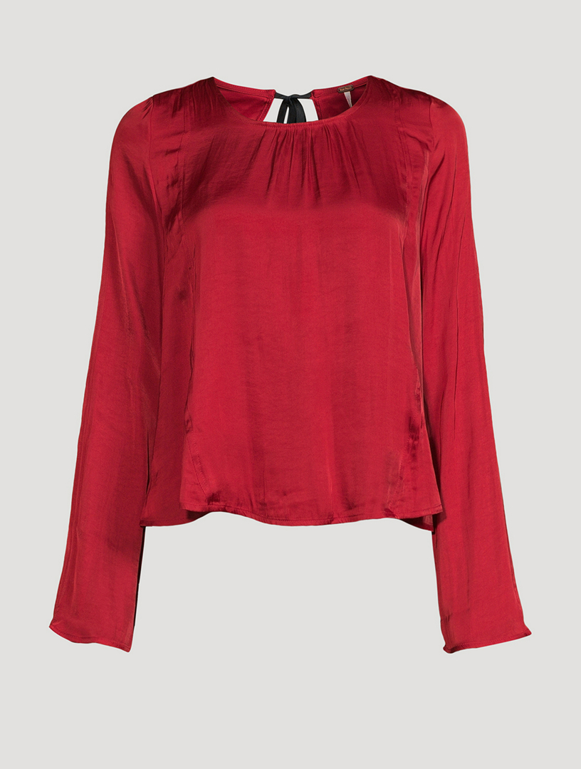 Blouse Arabella satinée nouée au dos