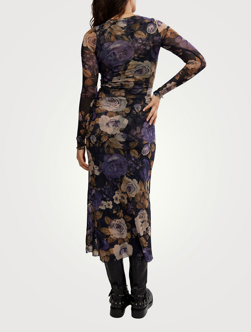 chinese dress ladies Small / Denim Combo