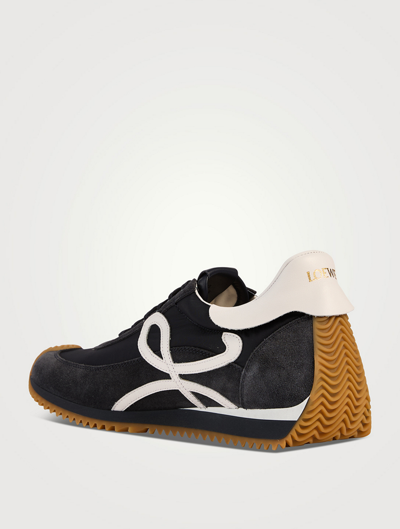 Flow Runner Nylon And Suede Sneakers
