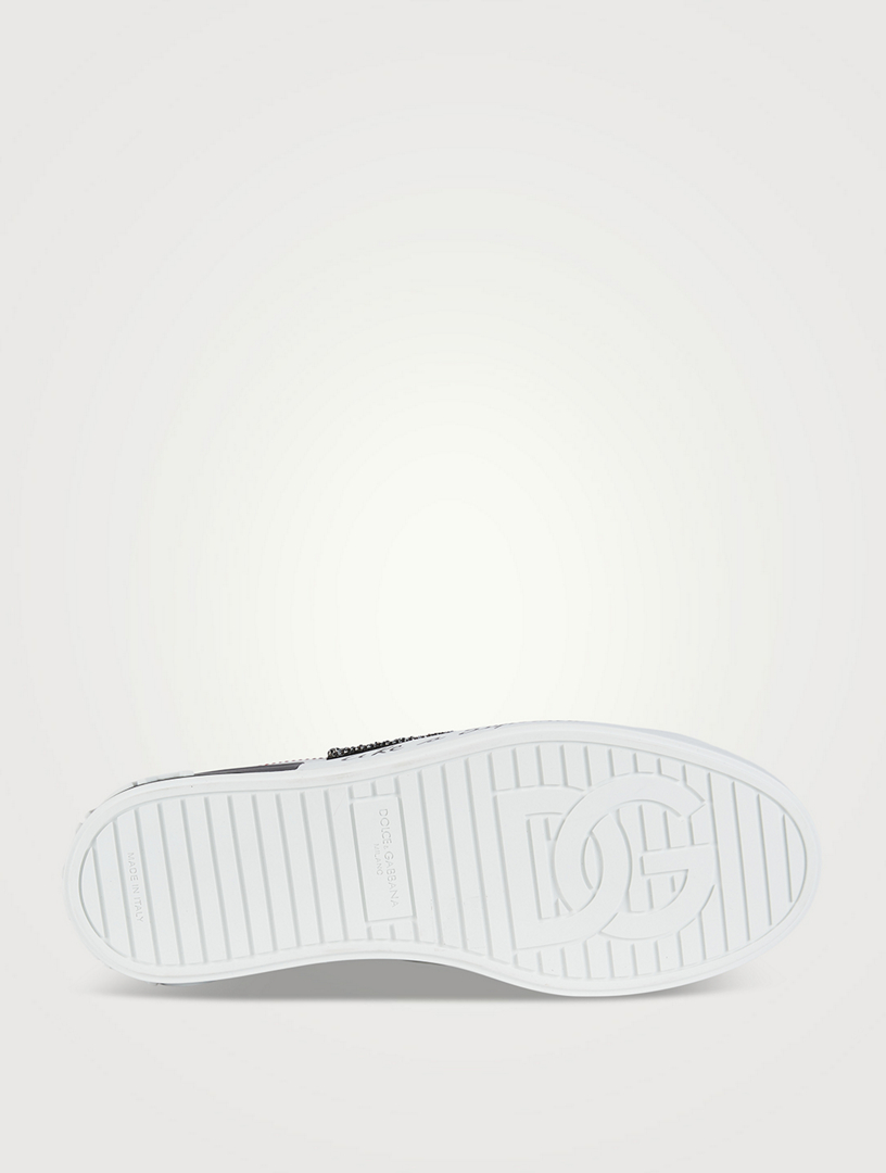 DOLCE & GABBANA レスフリフ O2F01TONO67 N0000 DOLCE & GABBANA Portofino Graphic Leather Sneakers | Holt