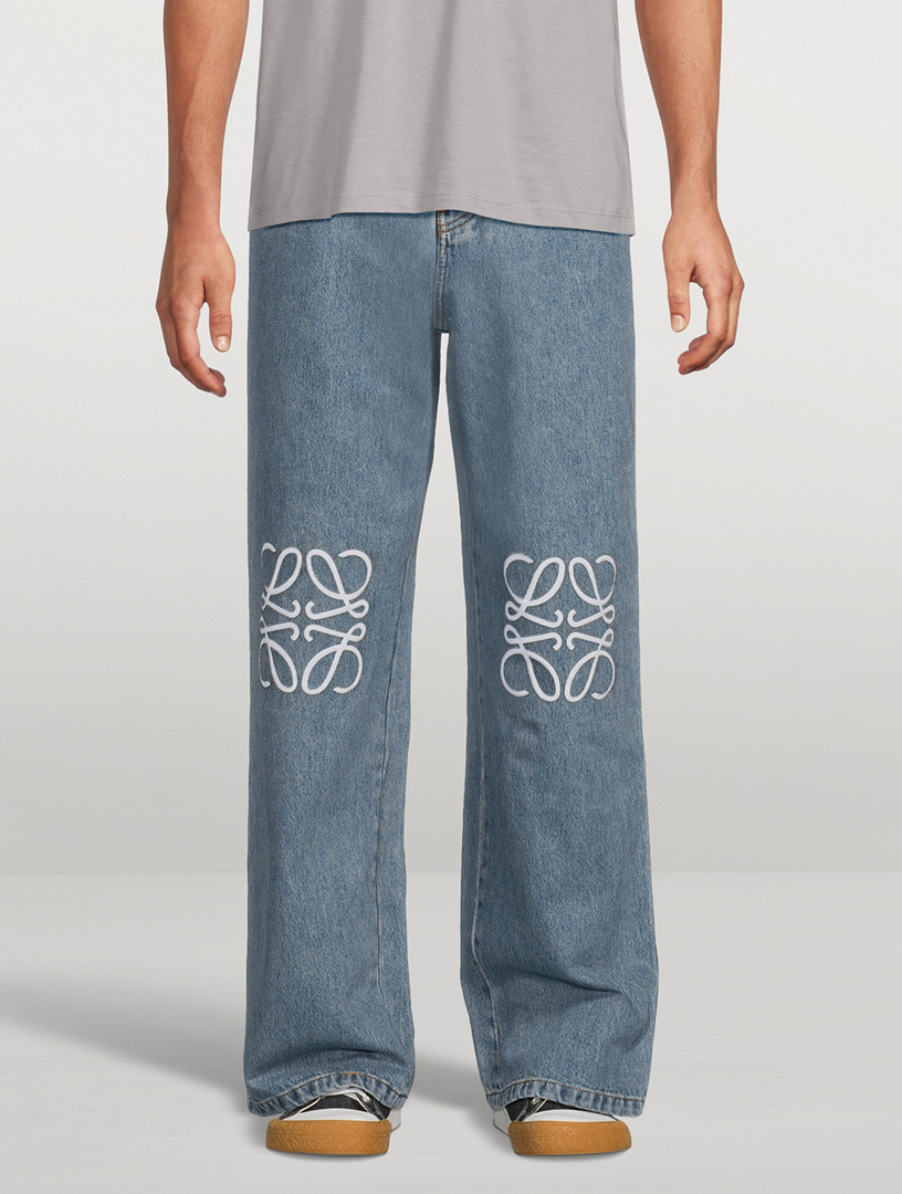 【LOEWE】ANAGRAM BAGGY JEANS Loewe Anagram Baggy Jeans - Bergdorf Goodman