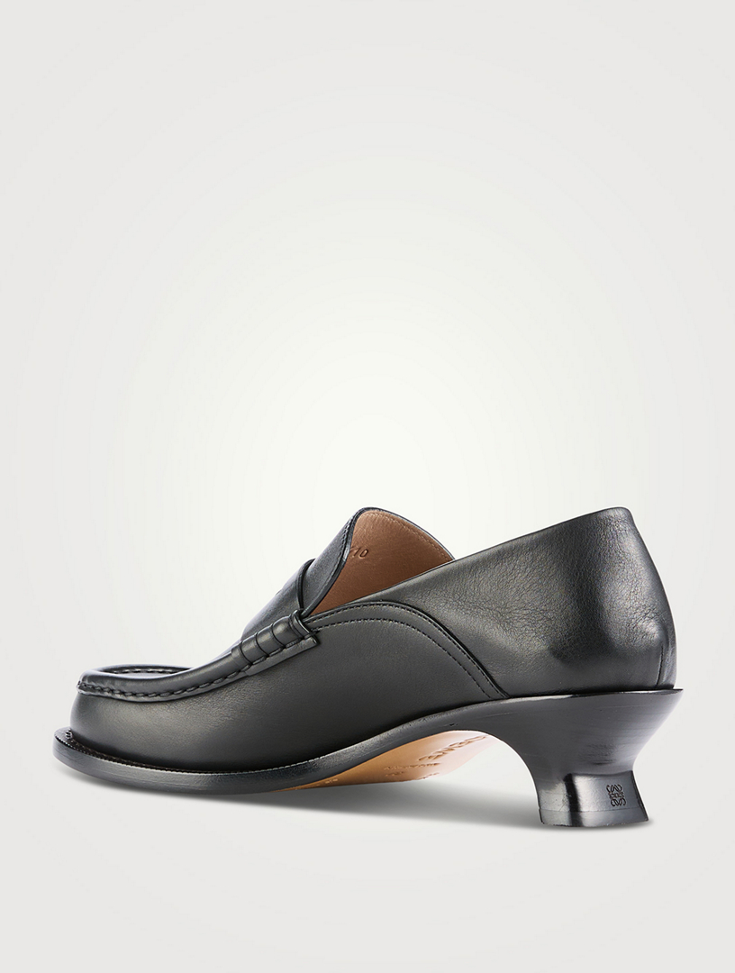 LOEWE Campo Leather Penny Loafers | Holt Renfrew