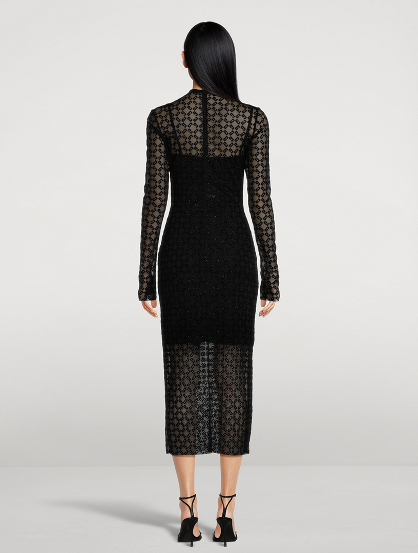 ワンピース GIVENCHY MONOGRAM 72 SHINY TULLE DRESS GIVENCHY Shiny Monogram 72 Tulle Midi Dress | Holt Renfrew