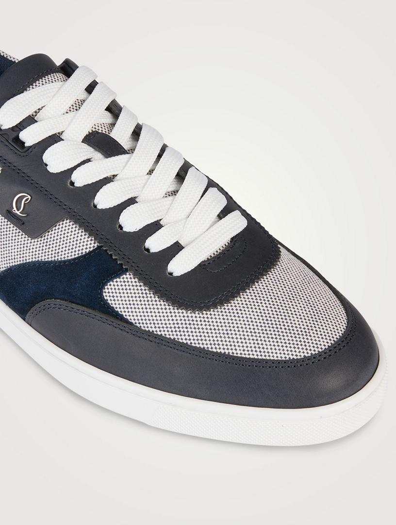 CHRISTIAN LOUBOUTIN Tutti Rui Leather And Canvas Sneakers