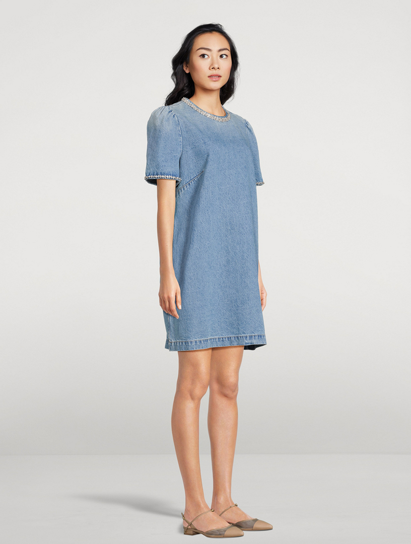 【Zimmermann】CRUSH EMBELLISHED DENIM DRESS デニム ミニ Zimmermann CRUSH EMBELLISHED DENIM DRESS | REVERSIBLE