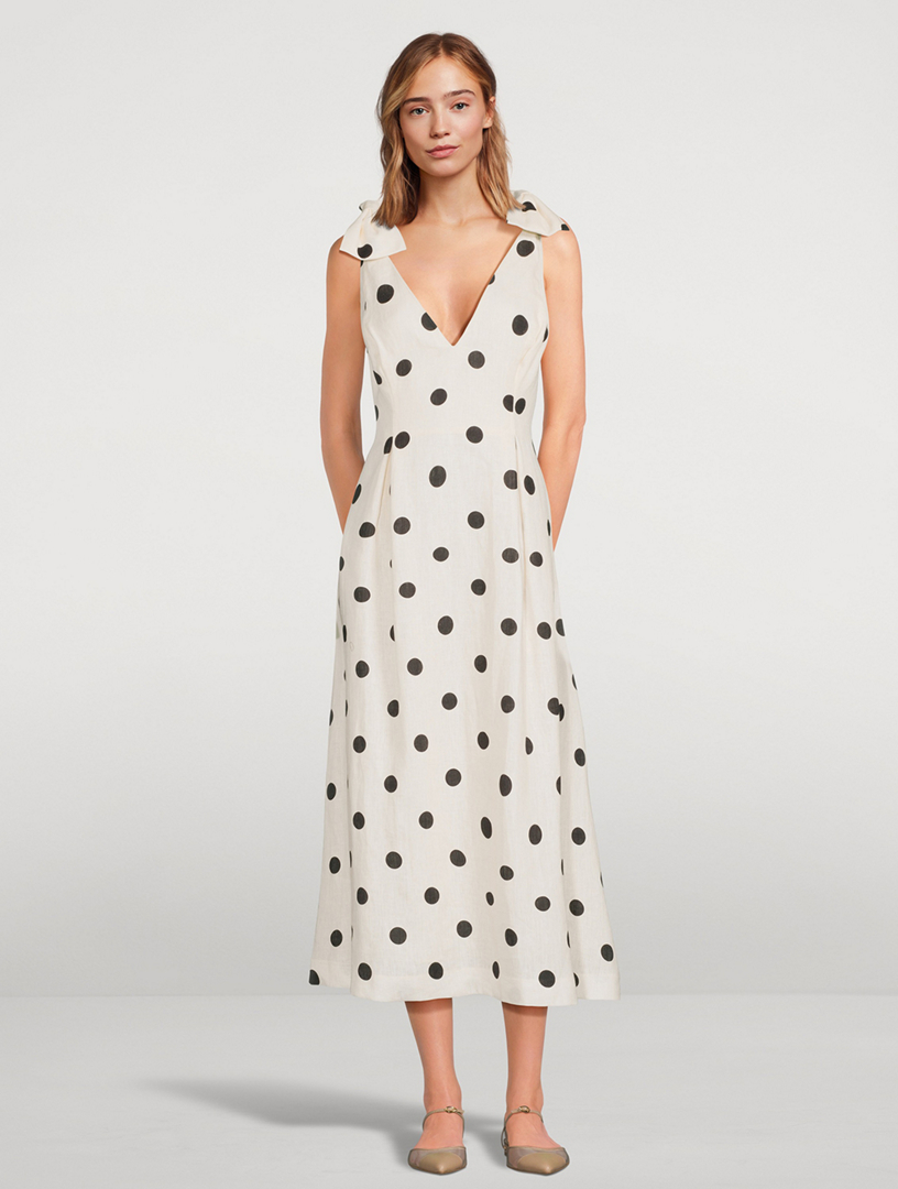 knee length dresses for ladies Zimmermann Crush Buttoned Midi Dress Ciara Floral main image 1