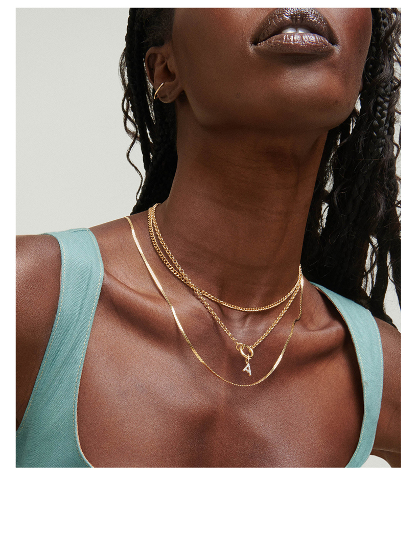 MEJURI 14K Gold Diamond Letter Charm - A | Holt Renfrew