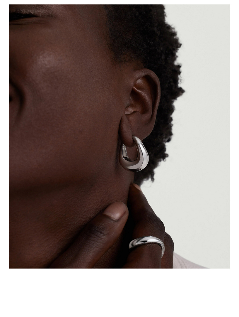 【MEJURI】カナダ発ファインジュエリー〇Dome Hoops〇シルバー MEJURI】カナダ発ファインジュエリー〇Dome Hoops〇シルバー