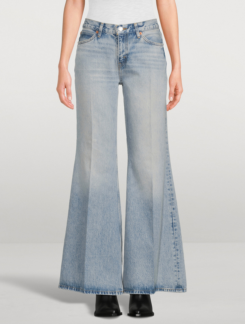 Re/DONE リダン Plage ULTRA HIGHRISE FLARE Women's High Rise Patchwork Flare Jean | SALE | Lee