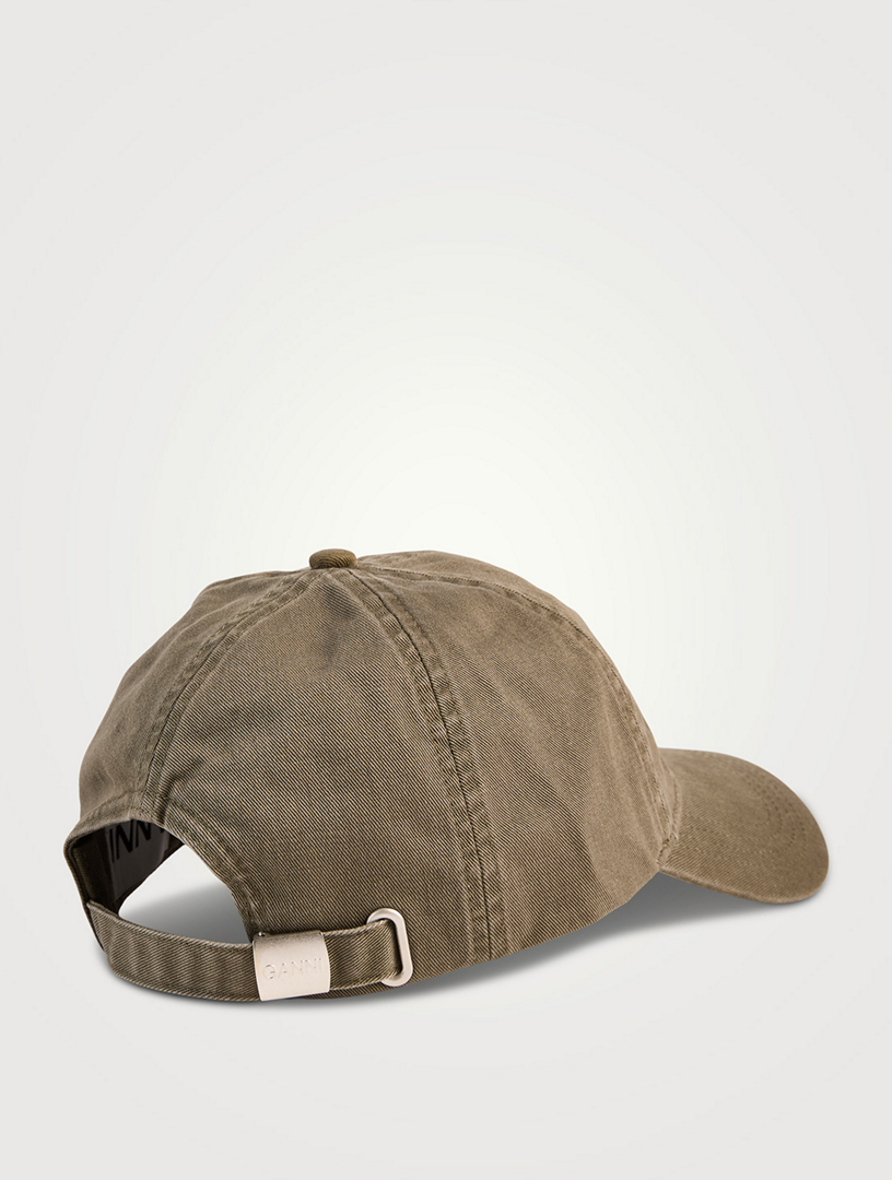 GANNI Organic Cotton Baseball Cap With Logo | Holt Renfrew
