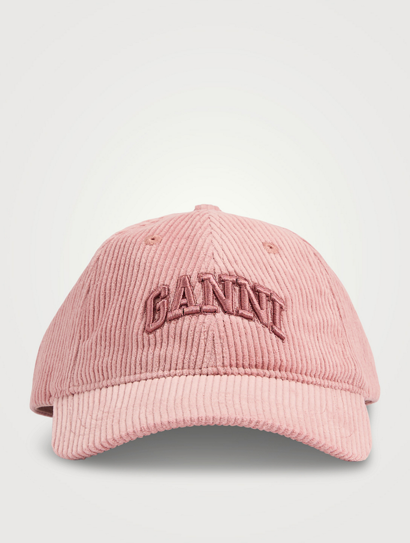 GANNI Corduroy Baseball Cap With Logo | Holt Renfrew display picture 1