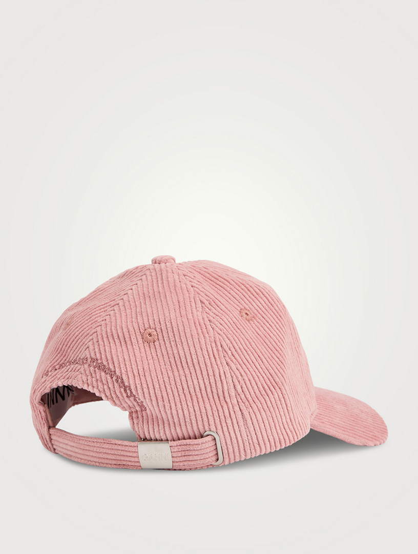 GANNI Corduroy Baseball Cap With Logo | Holt Renfrew