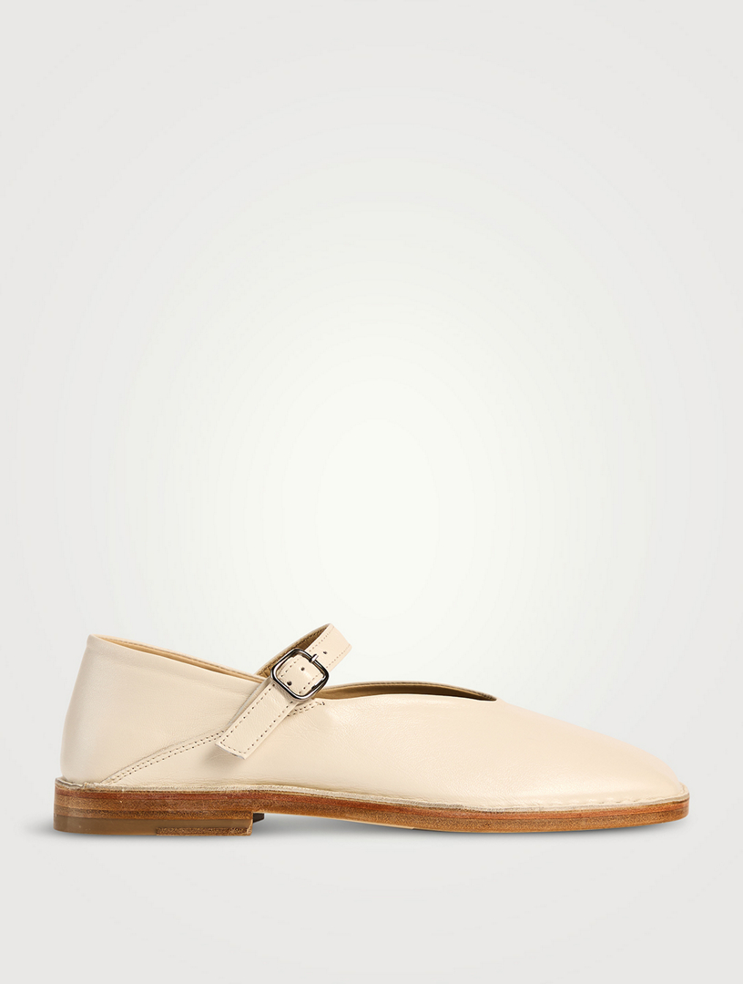 Ballerina Leather Mary Jane Flats