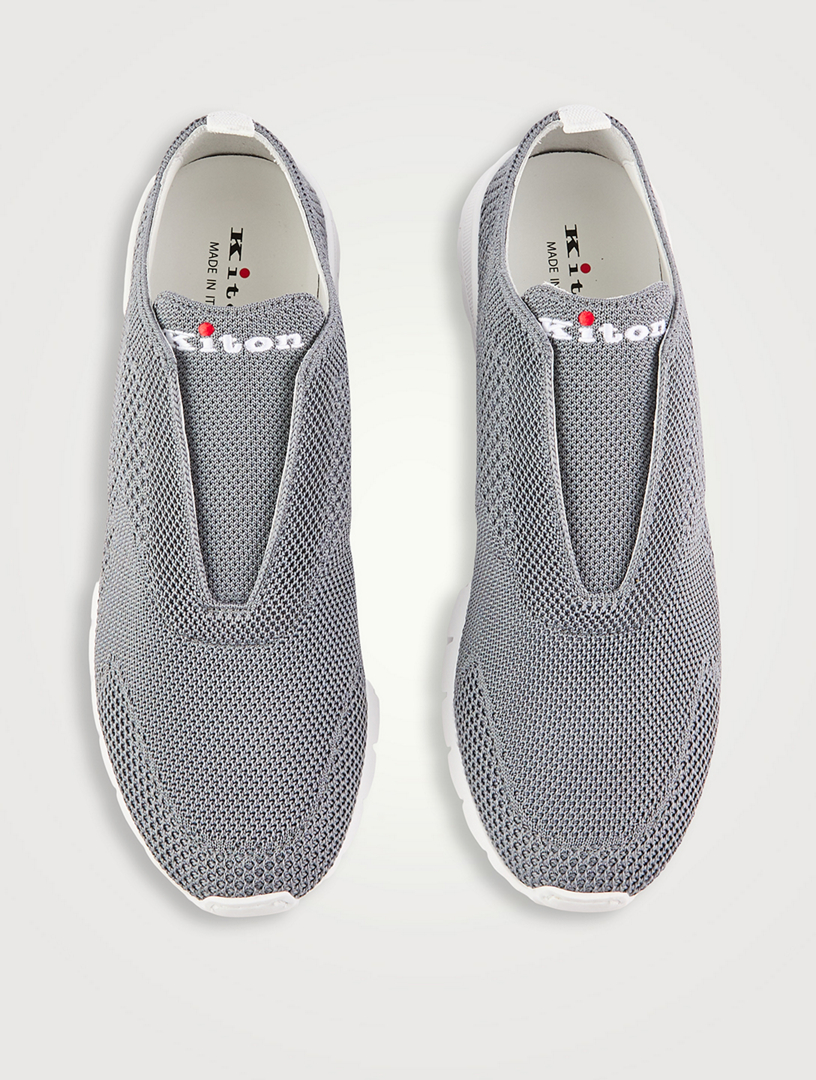 【送料&関税込】Kiton Fit Model Grey Sneakers FIT Cashmere Knit sneakers | Kiton