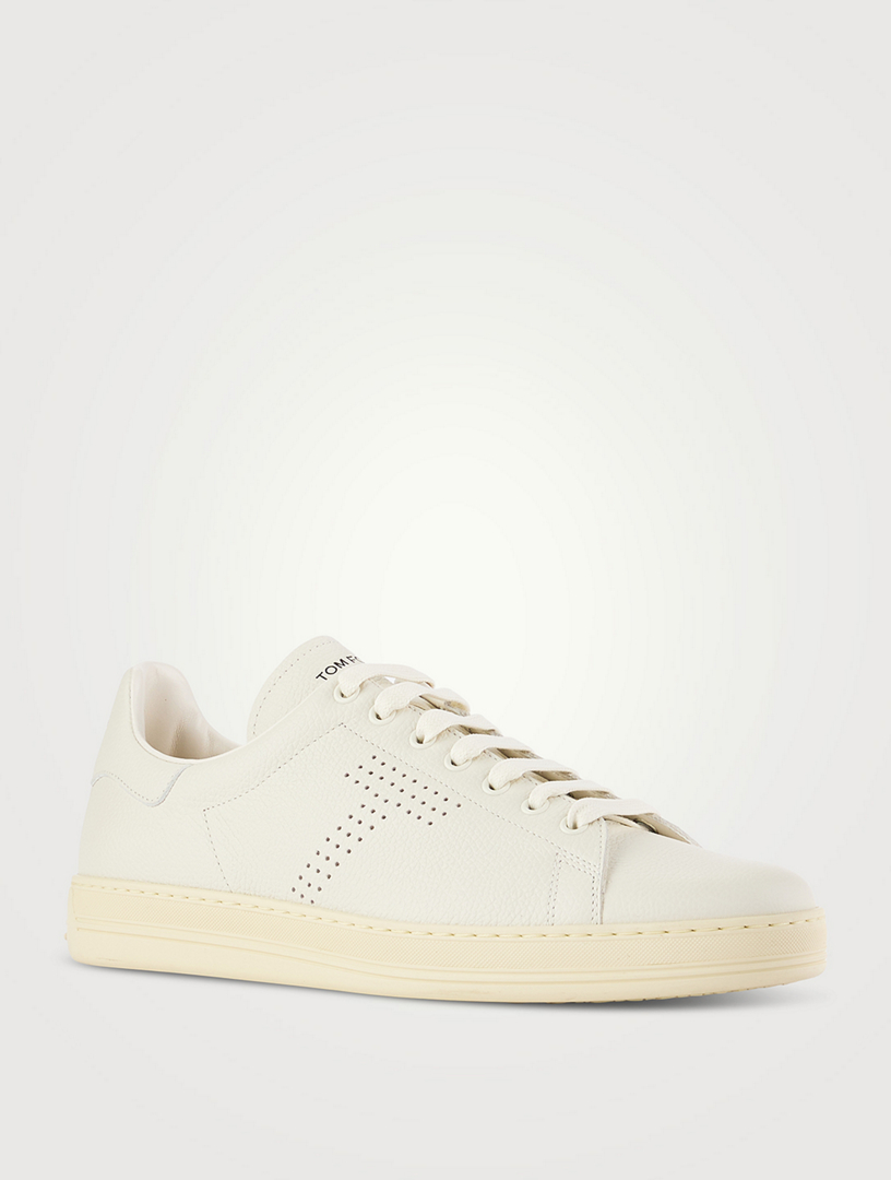 スニーカー Tom Ford White Leather Warwick Sneakers TOM FORD Grain Leather Warwick Sneakers | Holt Renfrew