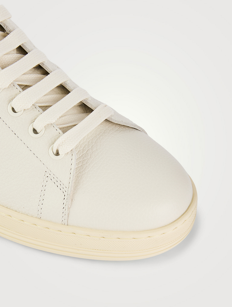 スニーカー Tom Ford White Leather Warwick Sneakers GRAIN LEATHER WARWICK SNEAKER | Tom Ford Fashion