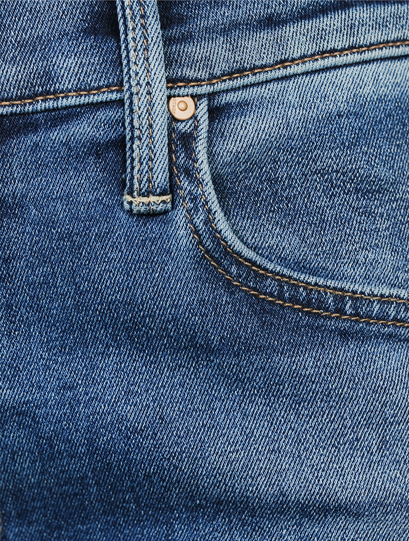Mid Rambler Zip Ankle Fray Straight-Leg Jeans