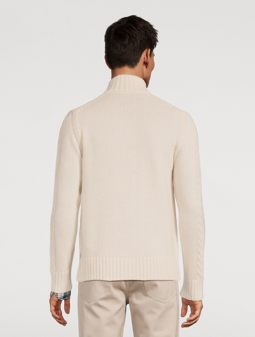 カーディガン COOR Topfill Wool Collar Cardigan 5JH895 Cable-knit Ruffleneck Cardigan Sweater For Women | J.Crew
