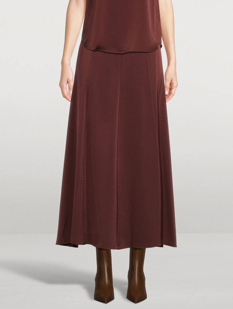 Crêpe Midi Skirt