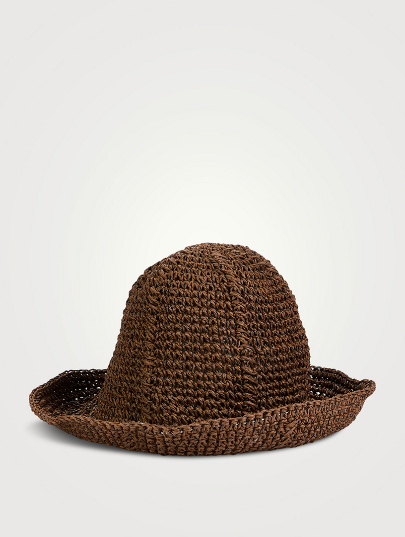 ハット RUSLAN BAGINSKIY Woman Hat Brown HODWPFLT BROWN RB straw fedora in brown - Ruslan Baginskiy | Mytheresa