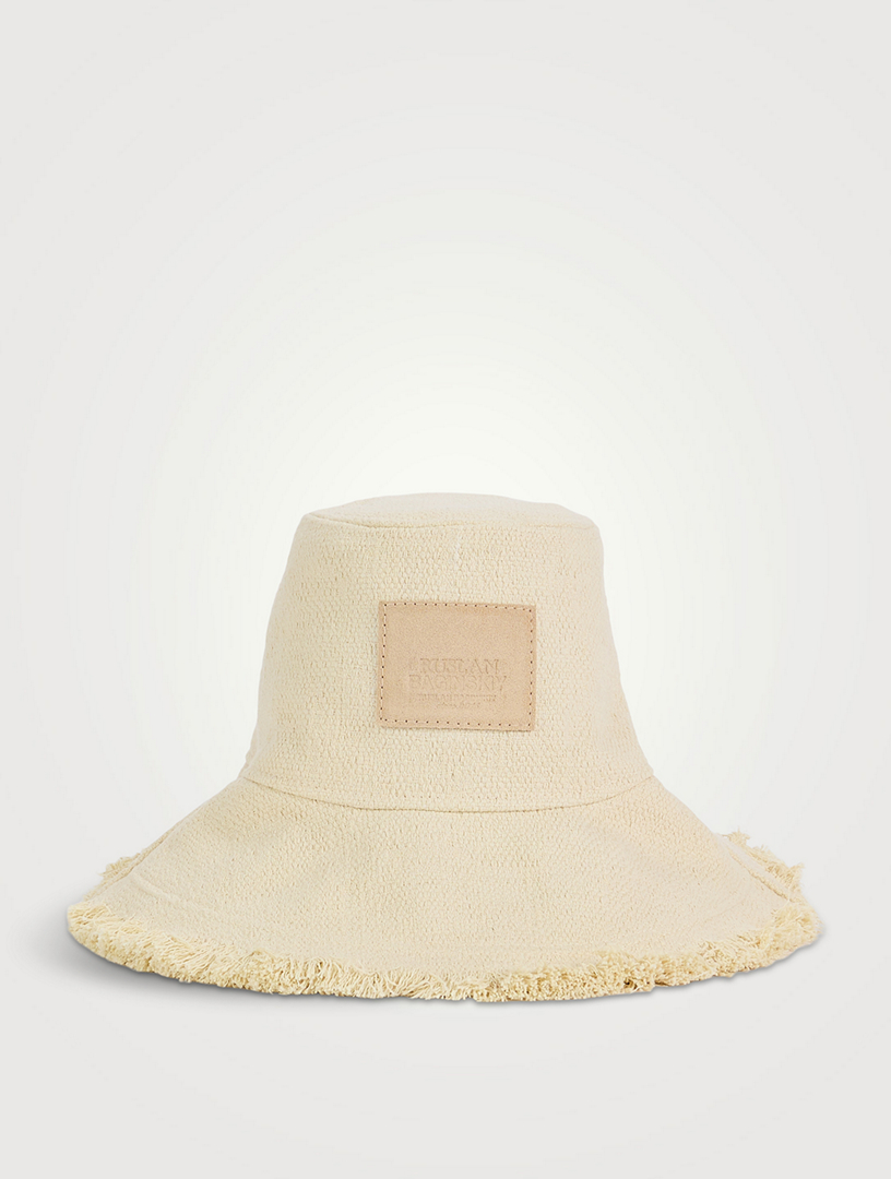 Monogram-Embellished Wide-Brim Bucket Hat