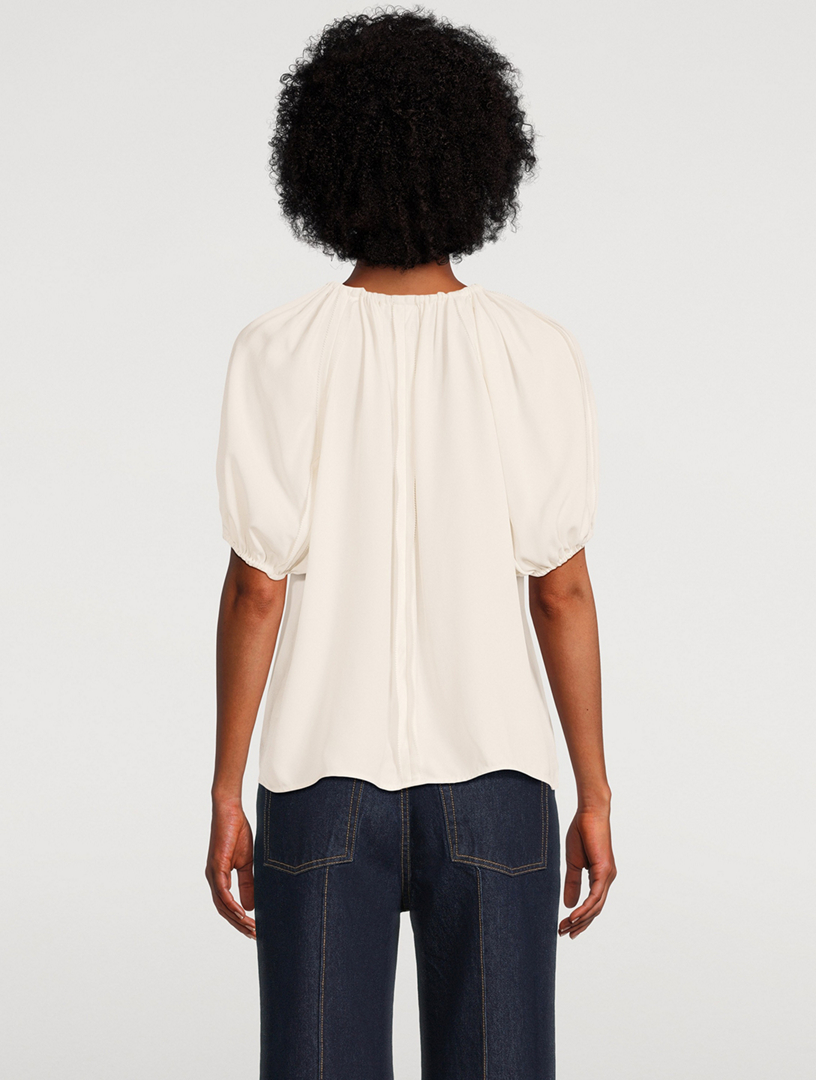 Marcelena Tie-Neck Blouse