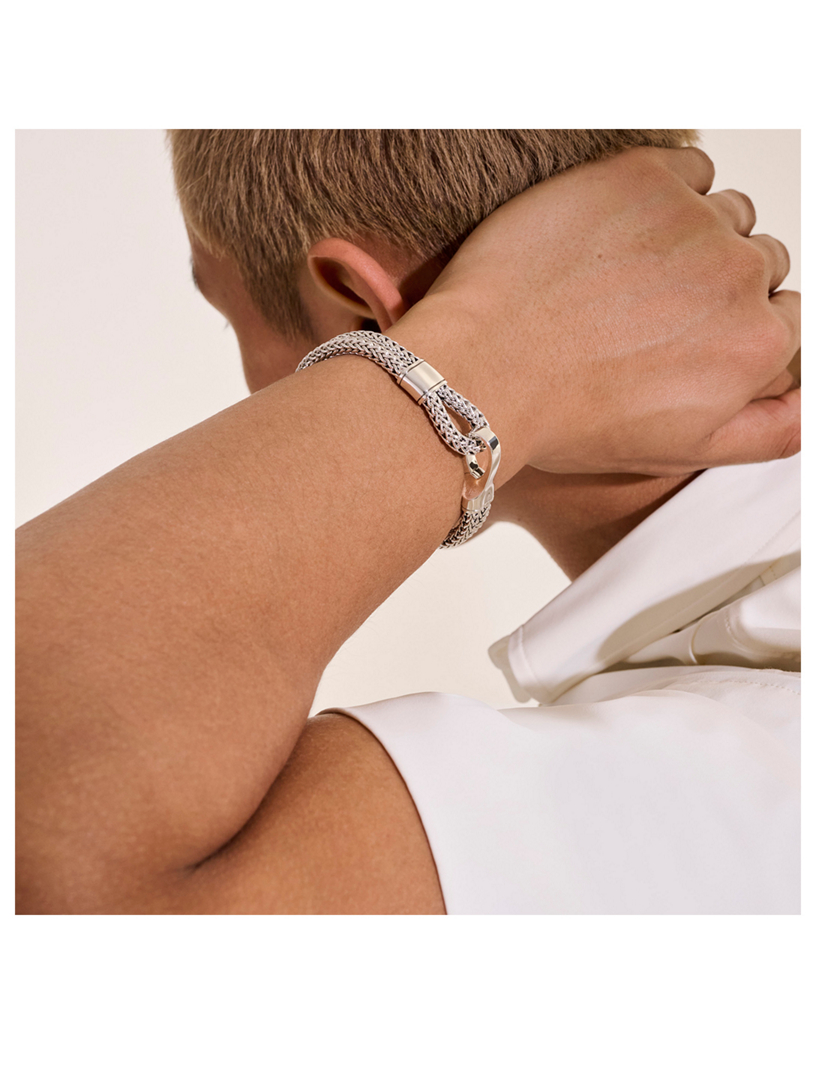 Bracelet Tressé En Argent Plaqué Pour Femme - Neuf Avec Étiquettes