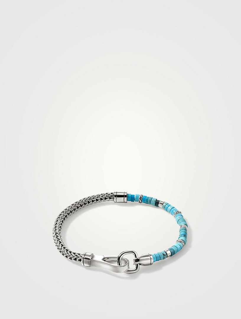 Silver Heishi Chain Bracelet