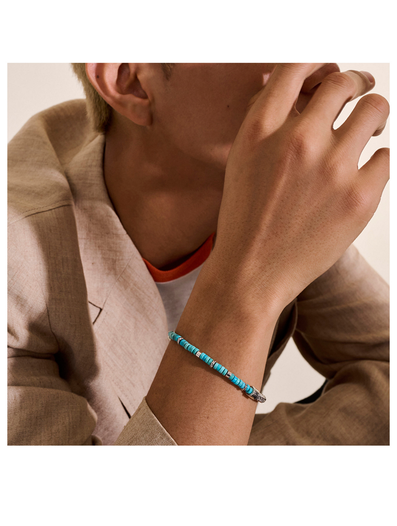 Silver Heishi Chain Bracelet