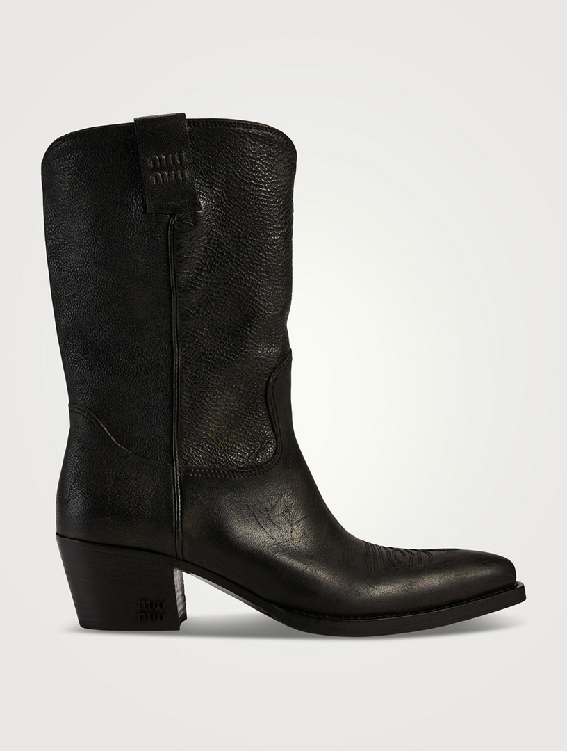 Leather Western Boots