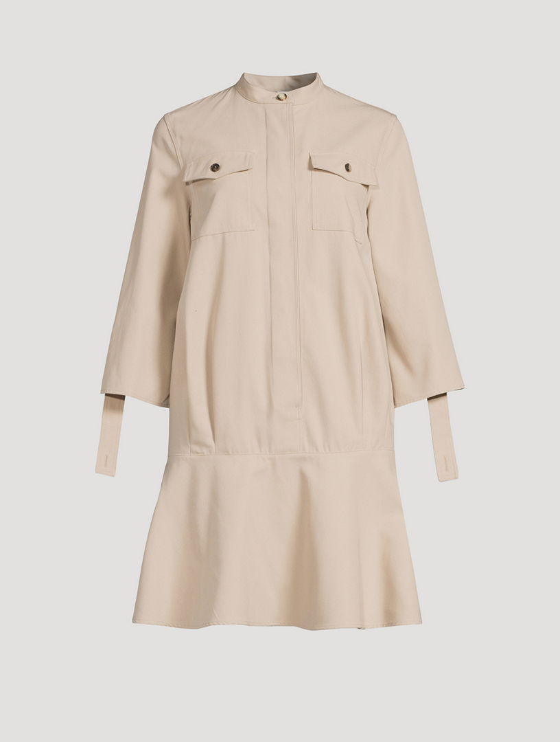 Dropped-Waist Shirt Dress