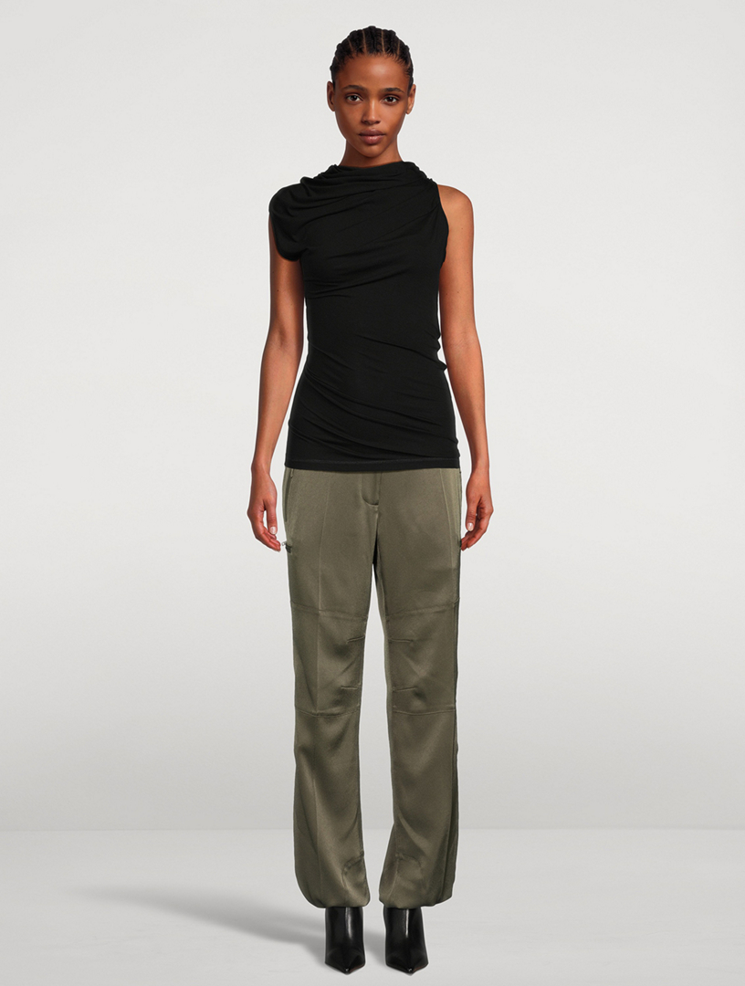 Satin Crêpe Flight Trousers