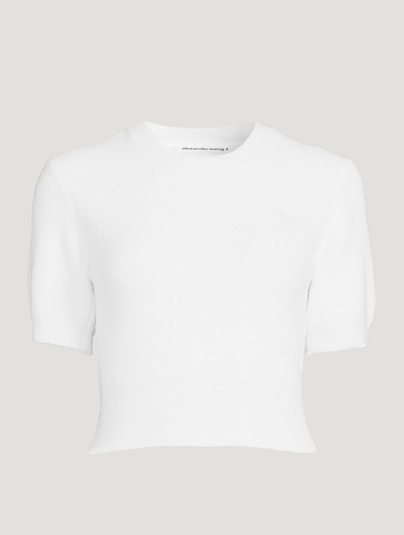 Short-Sleeve Slub Sweater