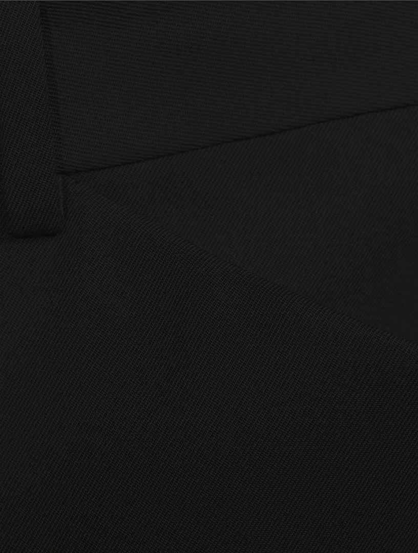 Barrel-Leg Wool Trousers