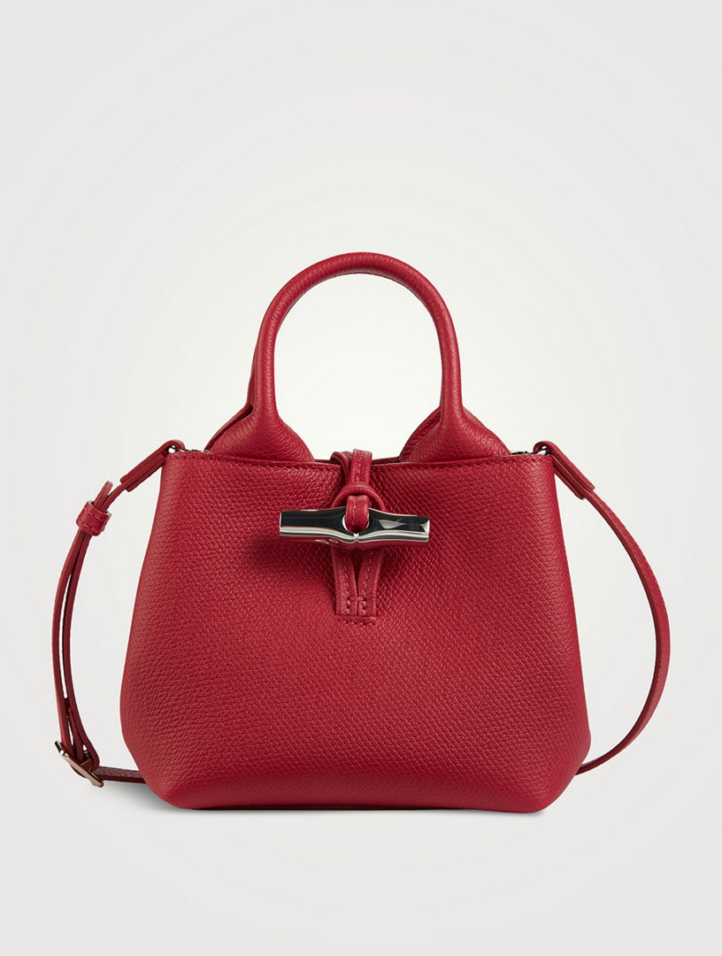 XS Le Roseau Leather Top Handle Bag