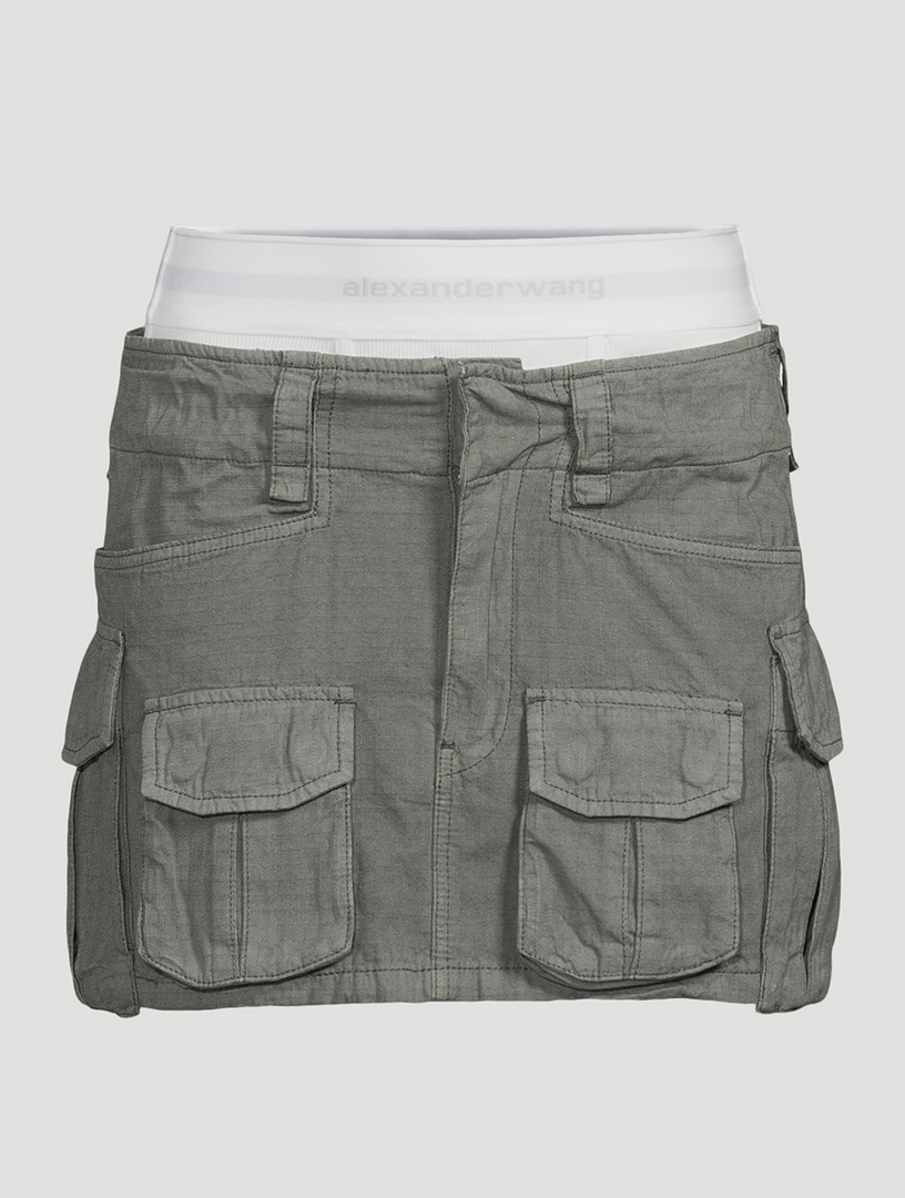【未使用・タグ付】Rib Skirt Pants/グレー/38 未使用・タグ付】Rib Skirt Pants/グレー/38