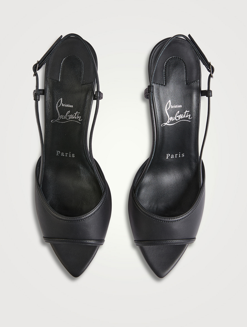 CHRISTIAN LOUBOUTIN Miss Z Leather Slingback Sandals | Holt Renfrew
