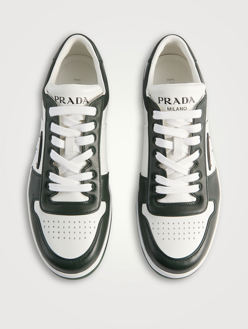 PRADA Downtown Leather Sneakers | Holt Renfrew