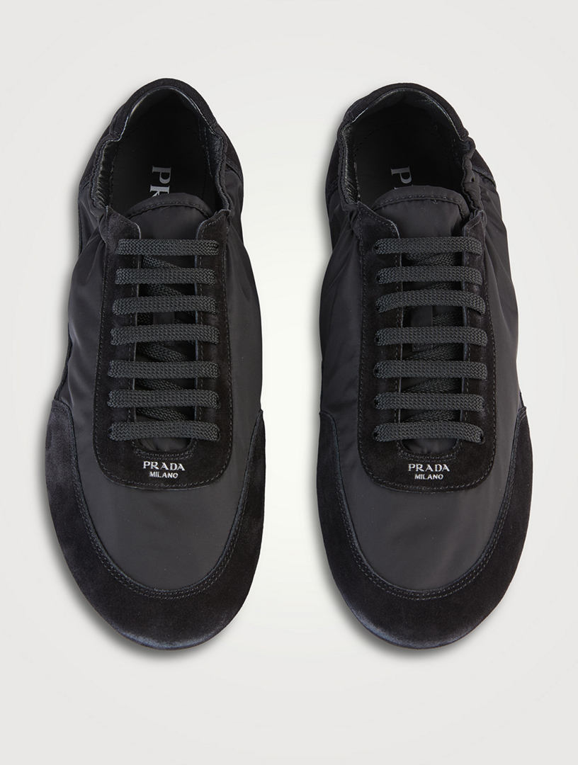 スニーカー PRADA COLLAPSE SNEAKER IN RE-NYLON AND SUEDE Black Collapse Re-Nylon and suede elasticized sneakers | PRADA