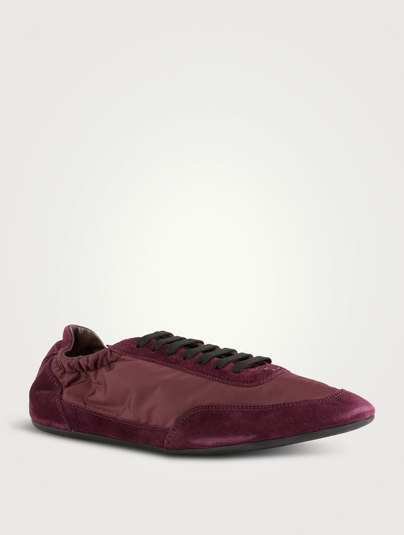スニーカー PRADA COLLAPSE SNEAKER IN RE-NYLON AND SUEDE Collapse Re-Nylon and suede sneakers in brown - Prada