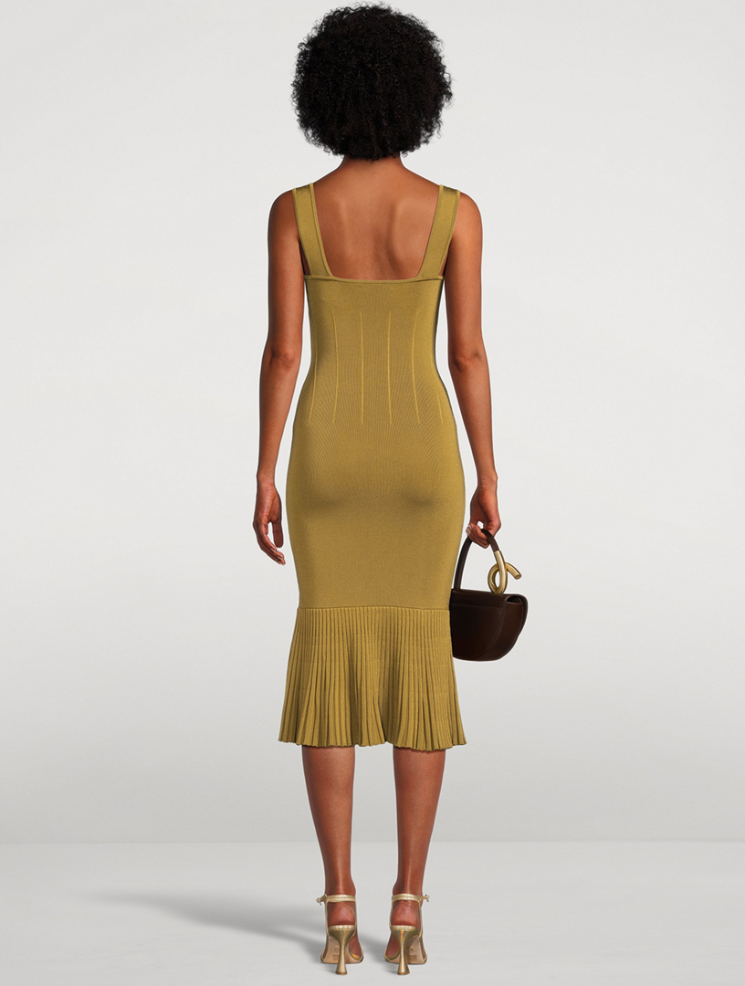 knit gold dress Natalia Fedner ROSE GOLD SPARKLY KNIT MAXI DRESS