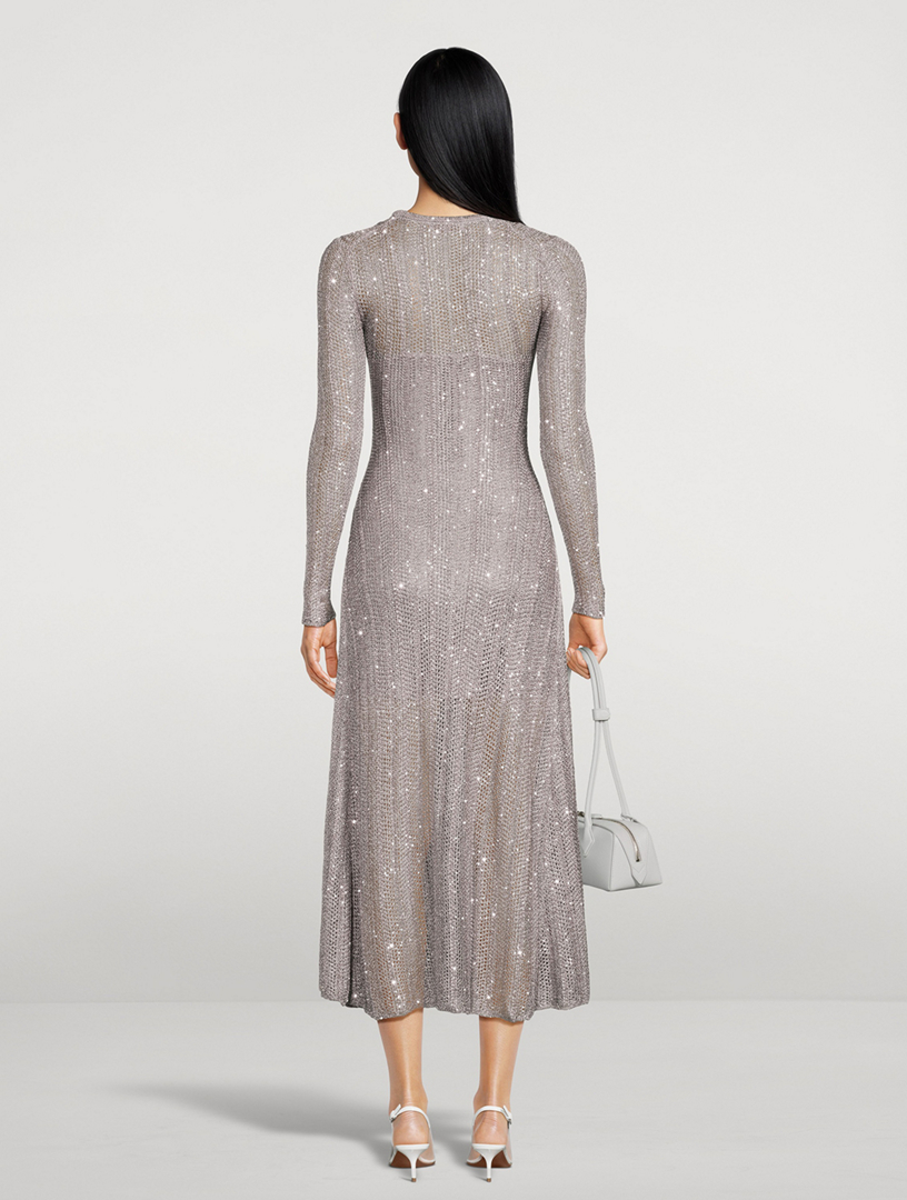 ALAÏA Sequin Knit Midi Dress | Holt Renfrew