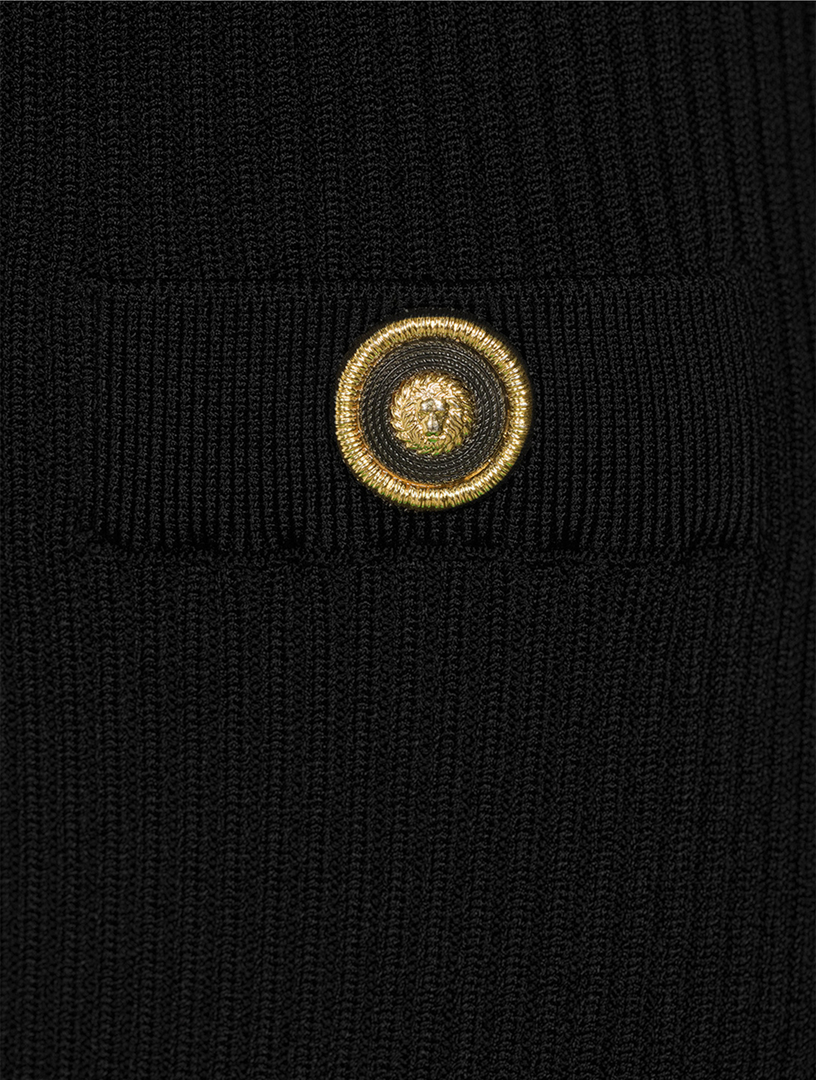Rib-Knit Pencil Skirt