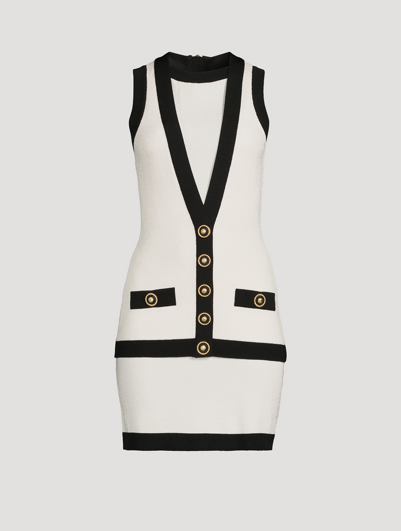 BALMAIN Knit Mini Dress | Holt Renfrew