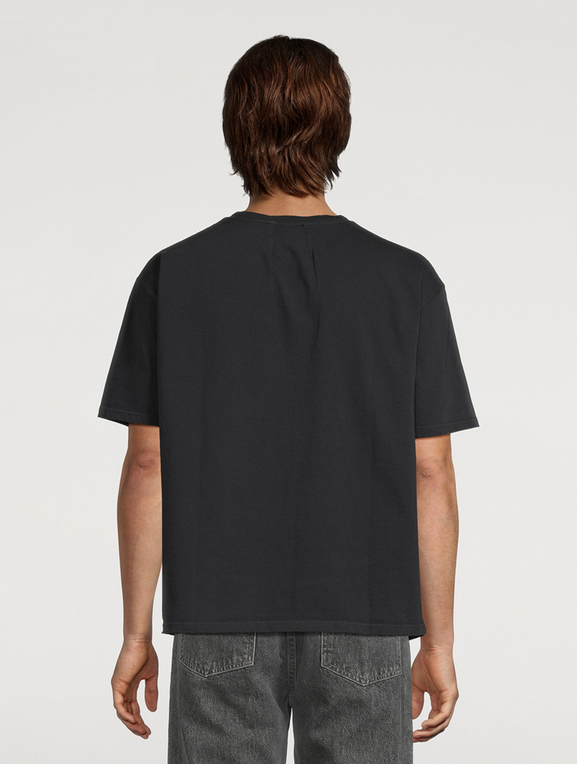 【関税込み】Rhude ブラック 'Rhude' Script Crest Tシャツ Black 'Rhude' Script Crest T-shirt by Rhude on Sale