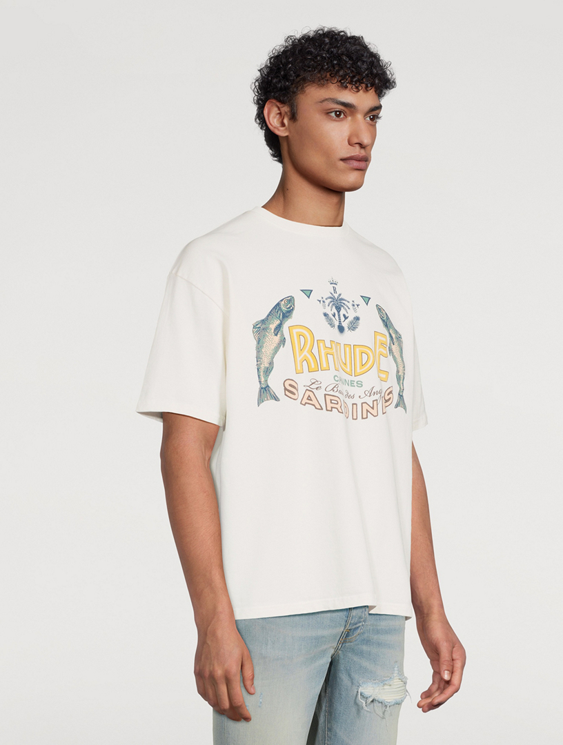 【関税込み】Rhude オフホワイト Sardines Tシャツ RHUDE SARDINES TEE – R H U D E