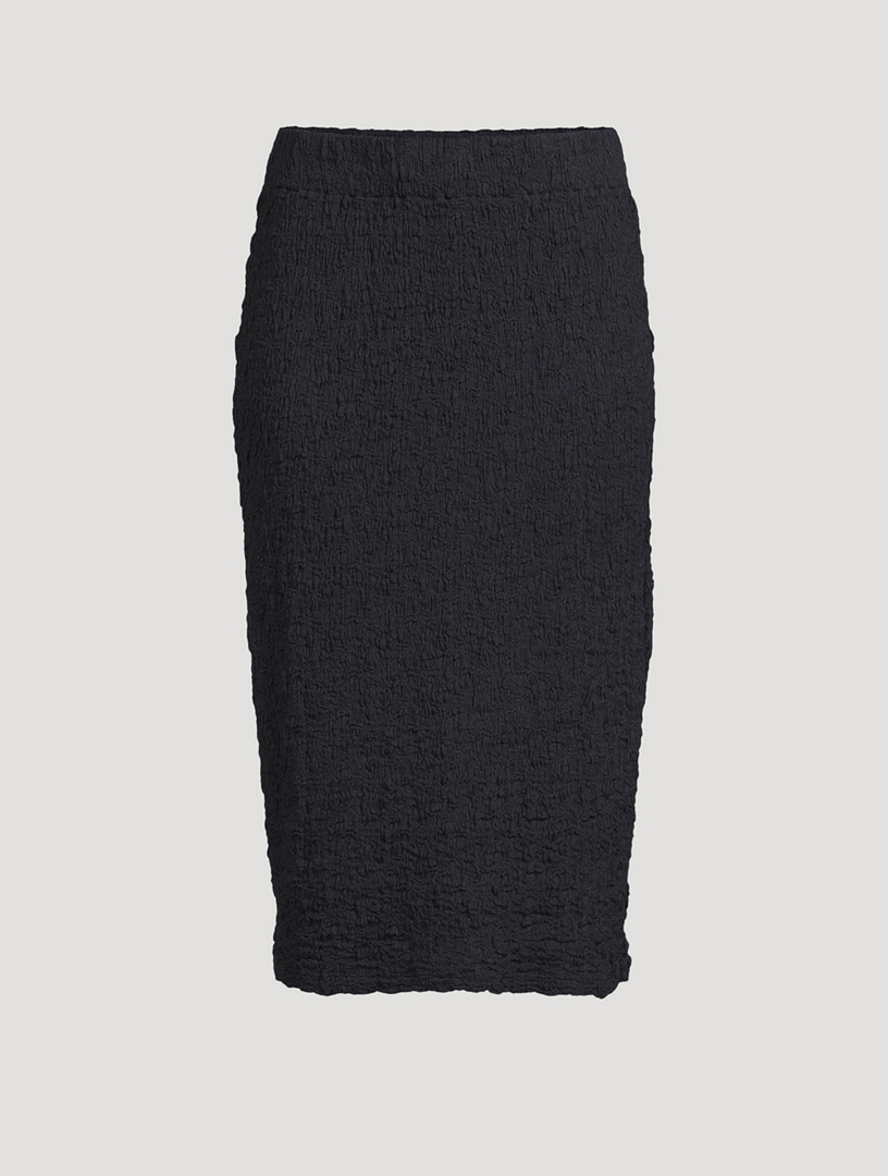 Smocked Midi Skirt